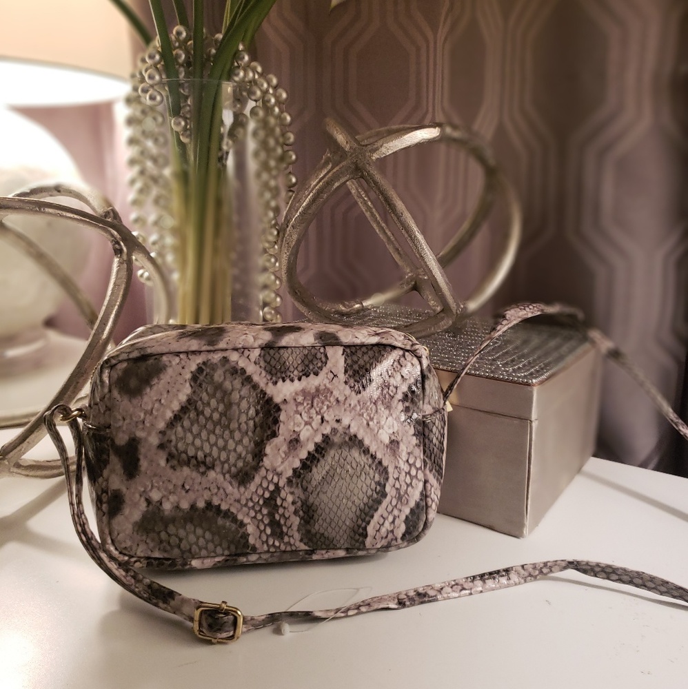 Mini Snake Skin Print Crossbody